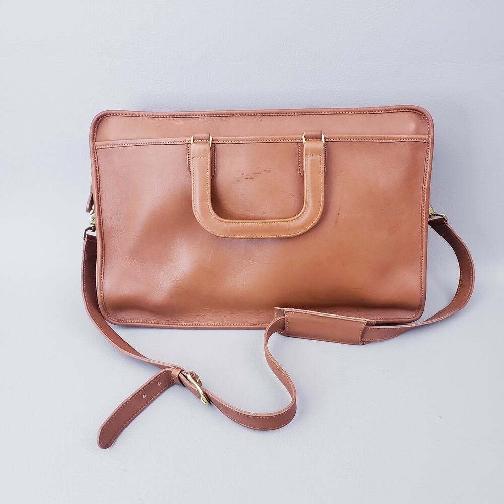 Vintage Coach Leather Shoulder Bag Briefcase Portfolio Case 0181-325